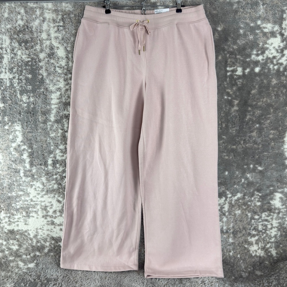 New Sonoma Size XL Wide Leg Fleece Lounge Sweatpants Restful Lavender Pink Women